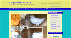 Desktop Screenshot of kingpigeons.com